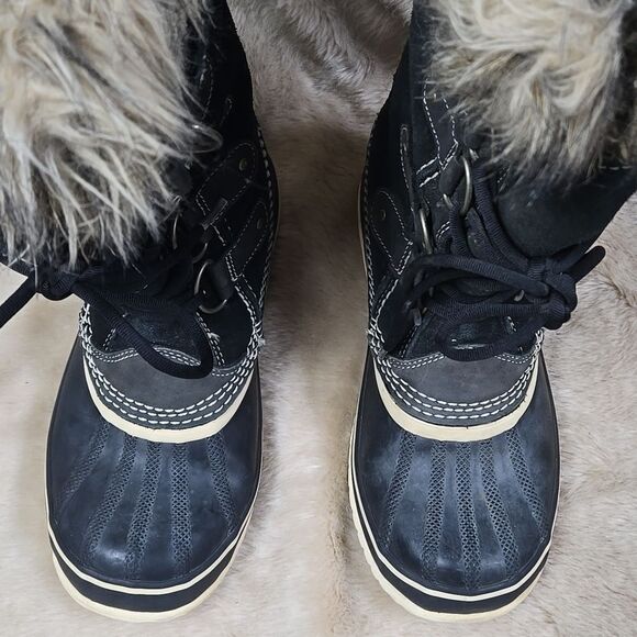 SOREL JOAN OF ARCTIC BLACK WINTER BOOTS, SIZE 9 - Picture 6 of 11